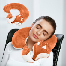Cute Animal U-Shaped Pillow, Soft Cervical Neck Cushion for Kids & Adults – Travel-Friendly Headrest, Perfect Gift