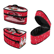 Snowman and Snowflakes Steam Iron Carrying Case Travel Iron Storage Holder Bag for Clothing Ironing Machines, Case Only