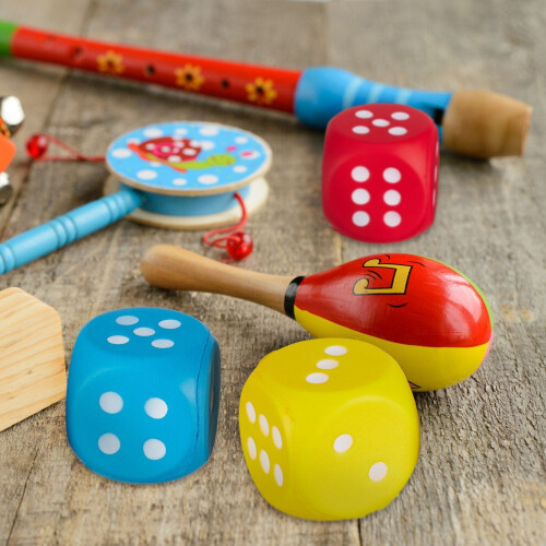 Foam Number Dice Set of 6 - Soft, Quiet, Educational 1