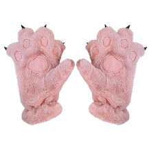 Cute Paw Winter Gloves with Full Finger Coverage and Material for Cold Weather Protection
