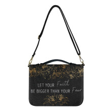 Couverture de Bible à motif floral papillon pour femme – Cuir PU, bandoulière et poignée amovibles, étui de transport portable pour l'étude et
