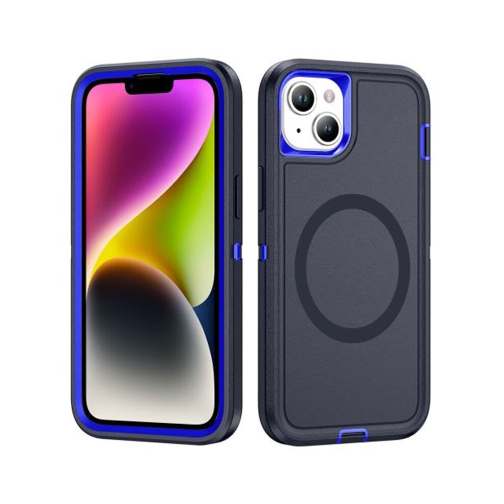 For Compatible With Iphone 13 / Compatible With Iphone 14 Life Waterproof Rugged Magsafe Magnetic Phone Case,,For Compatible With Iphone 13/14 Blue 9418476678721