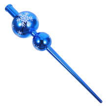Compact Blue Gourd Tree Topper Plastic Festive Ornament