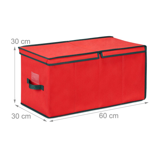 Boîte de rangement pour décorations de Noël avec séparateurs réglables 2