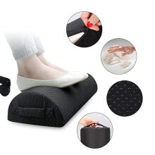 Foot For Under Desk At Work-Versatile Foot Stool With Washable Cover-Comfortable Footrest For Car,Home And Office To Relieve Back