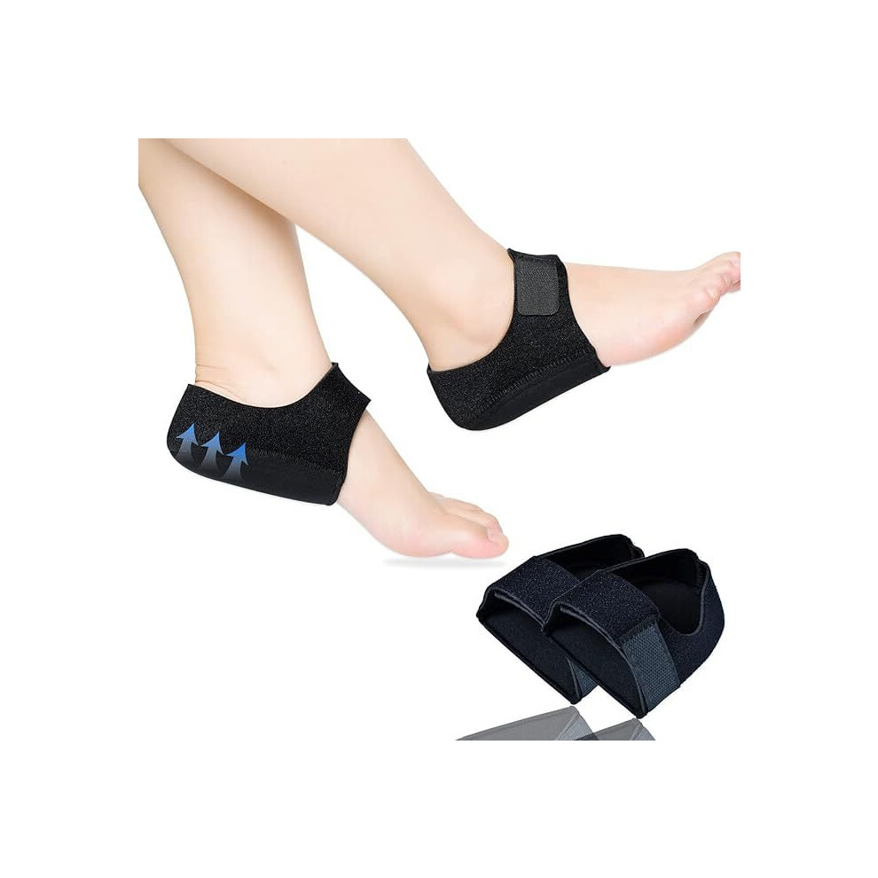 Black Heel Protectors, Heel Cups For Plantar Fasciitis,Thickened Gel Heel Cushion Pads