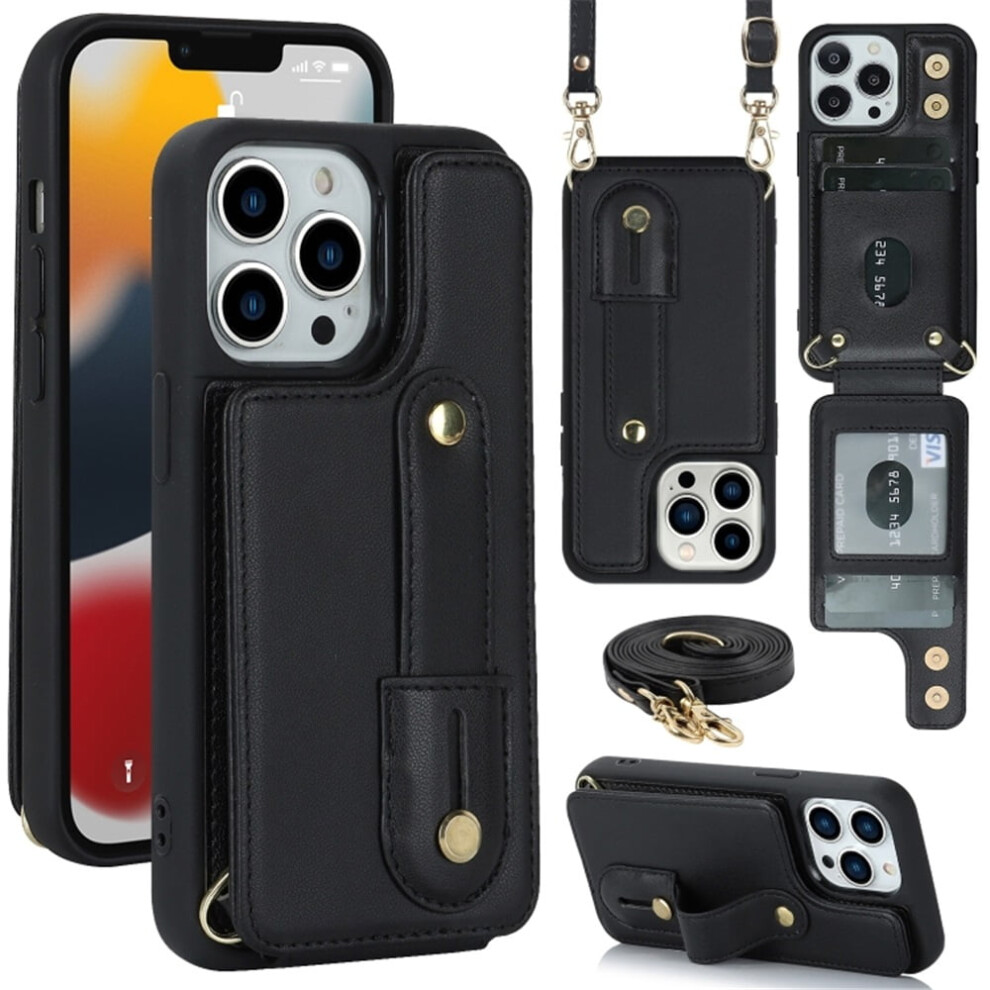 Pu Leather Flip Wallet Case With Wristband And Card Slots 9180435675675