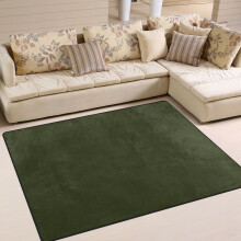 Olive Green Solid Area Floor Rugs Soft Non-Slip Large Mats Nursery Carpets 63" x 48"
