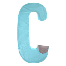 I Maternity Pillow Case With Lake Gray Blue Hue For Side Sleeping Crafted From Cotton For Breathable And Soft Touch