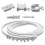 White PVC flexible curved curtain track 5 m 2