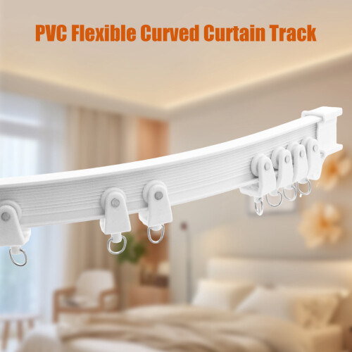 White PVC flexible curved curtain track 5 m 2