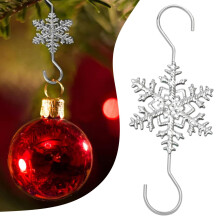 【Curated Selection】Dreamyjuly Festival Decoration Hook Hanger Decoration Hook Festival Special Shaped Hook, Christmas Snowflake Hooks, Silver,