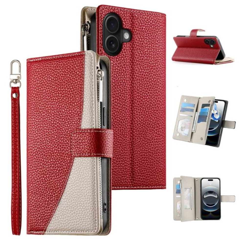 Pu Leather Flip Wallet Case For Iphone 16 Plus 6.7 Inch 9165521132348