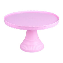 FRCOLOR Pink Plastic Cake Display Stand for Wedding Party Decoration Large Capacity Easy to Clean