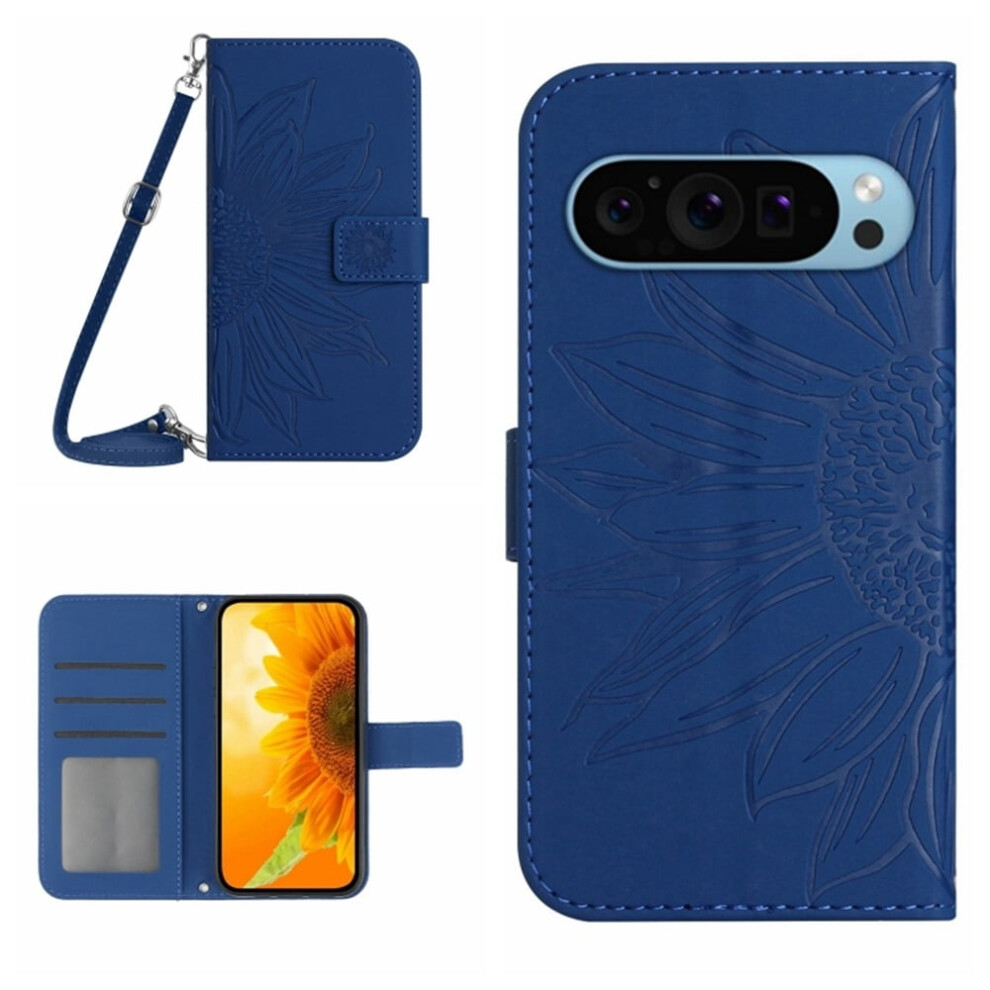 Sunflower Embossed Pu Leather Wallet Case For Google Pixel 9180435677242