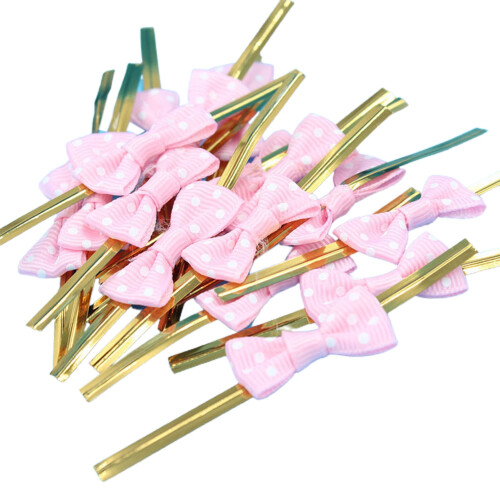 100Pcs/Set Packing Wire Flexible Bendable Gift Wrapping Bow Tie Wrapping Binding Wire for Bread Bag