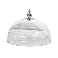 Coperchio a cupola in plastica trasparente per torte, ideale per esporre piatti (1 pezzo).