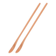 Wooden Spoon for Honey Coffee Long Handle 2 Pcs