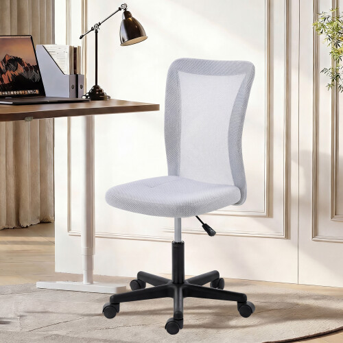 Vinsetto Vinsetto Mesh Office Chair Armless Adjustable Height White