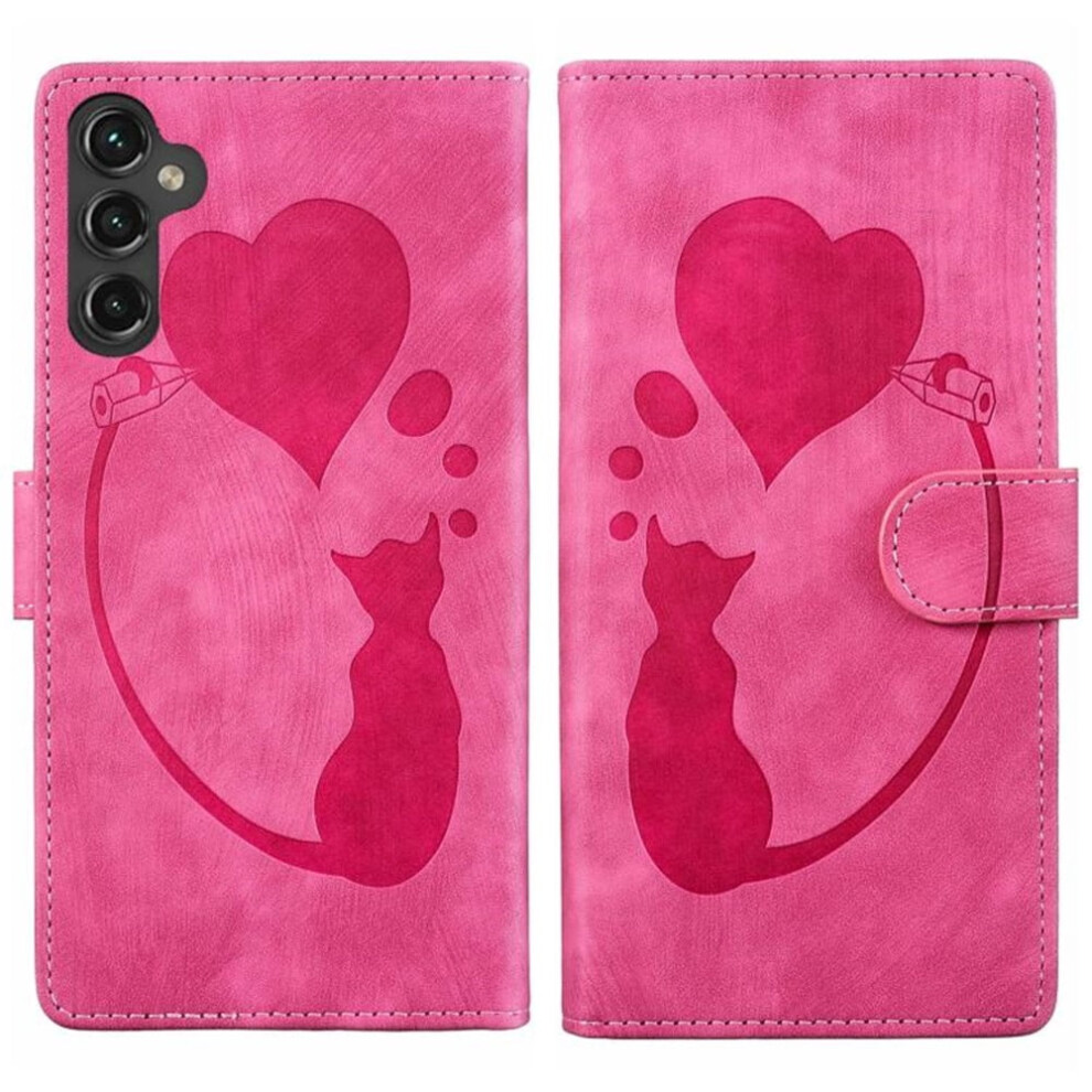 Cat-Patterned Pu Leather Flip Wallet Case For Samsung 9165521134342