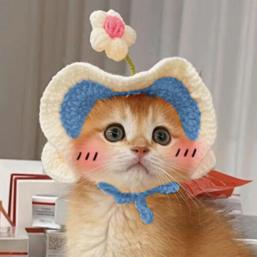 Cat Party Hat with Ear Holes and Adjustable Tie