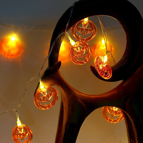 Φωτιστικά σε σχήμα κολοκύθας για το Halloween 9,8ft με 30LED, σε σχήμα νεράιδας με δύο
