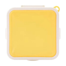 Boîte à sandwich en silicone avec couvercle étanche à 3 boutons | Boîte de conservation des aliments compatible micro-ondes/congélateur pour