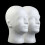 Wig Head Stand Male Foam Mannequin 2Pcs 1