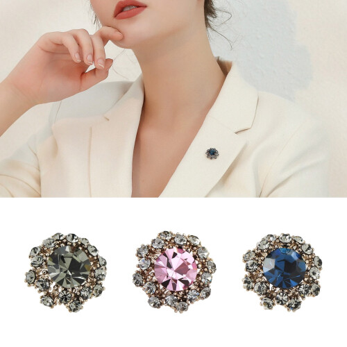 Broche en strass avec base résistante aux rayures (1 pièce) 1