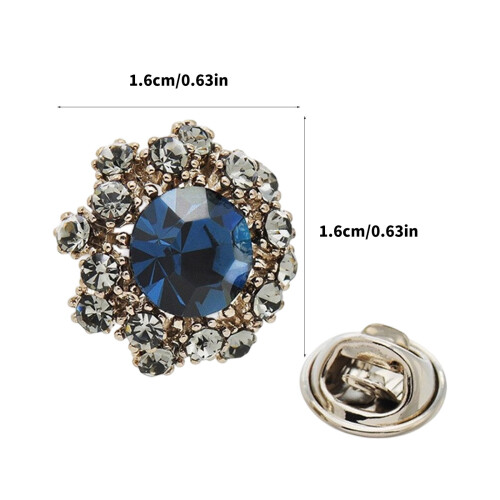 Broche en strass avec base résistante aux rayures (1 pièce) 2