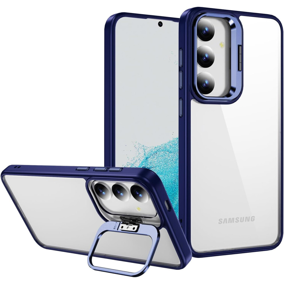 Compatible With Samsung Galaxy S24 Plus Clear Case With Hidden Kickstand, Slim Tpu Translucent Shockproof Cover, Blue 9405492253353