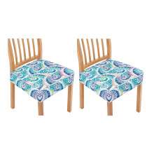 Coprisedie con stampa tie-dye per sedie da sala da pranzo, elasticizzati, rimovibili, coprisedie protettivi, set da 2, blu