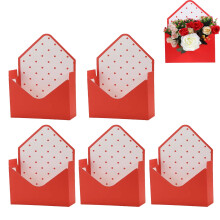 Boîtes-enveloppes Saint-Valentin (35 23,5 7,5 cm), coffret cadeau rouge orné de lettres d'amour, papier cadeau fleuri romantique pour