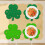 Ensemble de 4 sets de table trèfle, sets de table en forme de trèfle pour la Saint-Patrick, décoration de cuisine festive 1