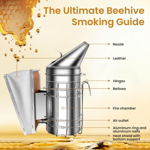 Beekeeping tools Stainless Steel Large Heat Shield Beekeeping Apiary Beekeeper 2