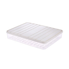 Contenitore piatto con coperchio - Contenitori ermetici per biscotti e verdure, organizer impilabile per frigorifero per affettati e preparazione dei