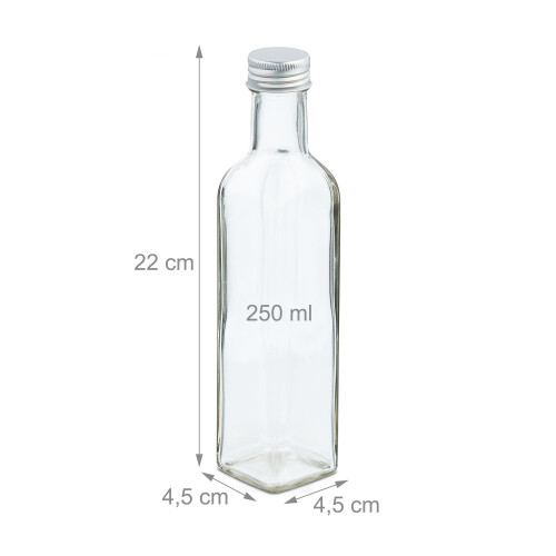 250 ml Glasflaschen für Likör, Saft, Öl 2