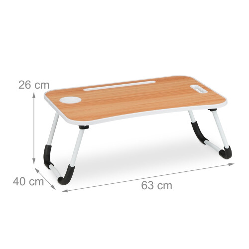 Folding Laptop Table with Non-Slip Feet, Portable Design 2