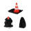 Leitkegel 10er Set mit Absperrband & Tasche 6