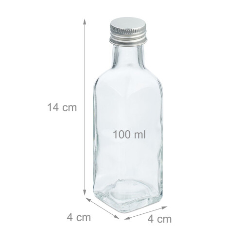 Mini-Glasflaschen mit Schraubverschluss - 100 ml Set 2