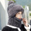 Gorro de tricô com cachecol e máscara facial (1 peça) 5