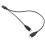 Cabo divisor flexível Micro USB fêmea para 2 Micro USB macho, com estabilidade de sinal e transmissão de 30 cm/12 polegadas de comprimento. 3