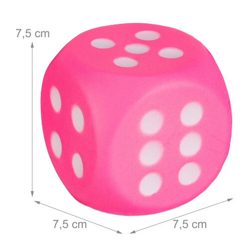 Conjunto de dados de espuma rosa - 6 cubos numéricos macios para crianças 2