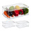 Conjunto de 3 caixas de armazenamento para geladeira com visor de data 9