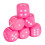 Conjunto de dados de espuma rosa - 6 cubos numéricos macios para crianças 7