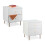 Bedside Cabinet with 2 Drawers, White 7