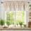Flower Orange Valance Cotton Linen 42x18in 1 Panel 2