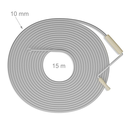 Espiral para limpeza de ralos com manivela e garra, flexível 1