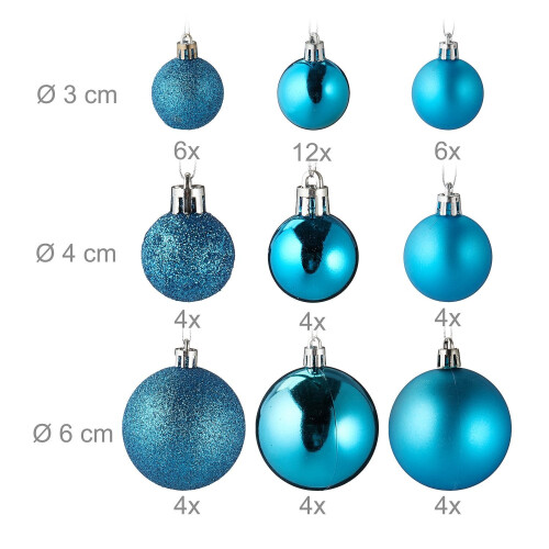 Weihnachtsschmuck-Set, 100-teilig, 10 Designs 2