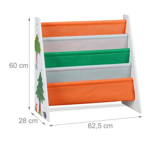 Kinderbücherregal mit Waldtier-Design 2